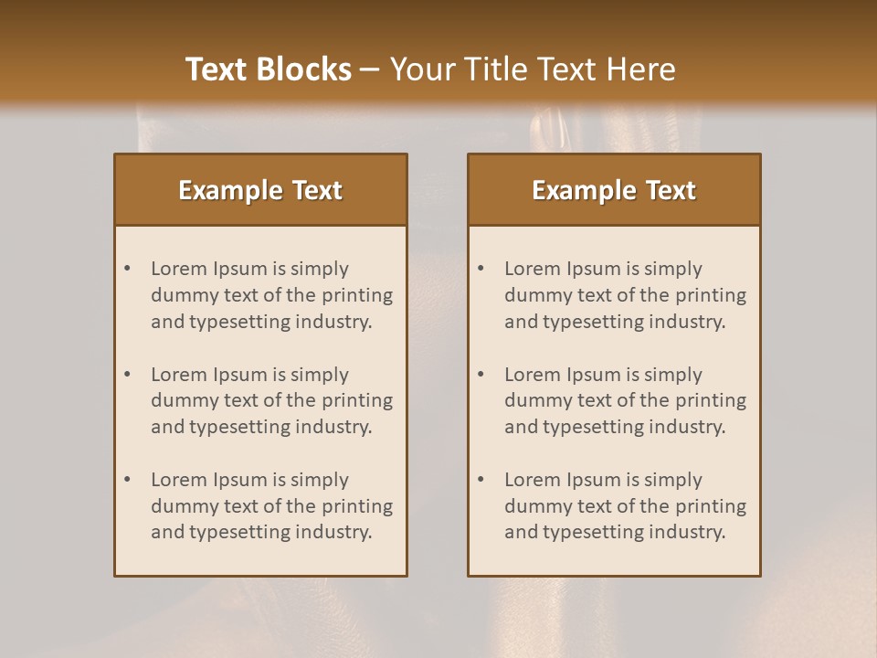 Jewellery Gilt Body PowerPoint Template