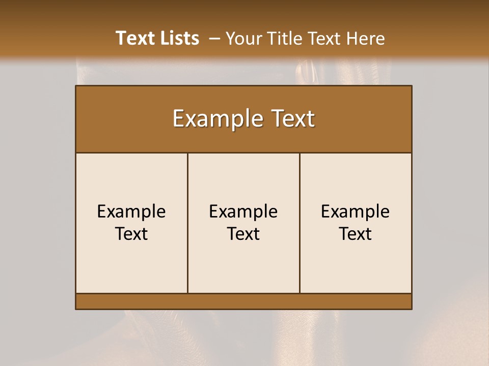Jewellery Gilt Body PowerPoint Template