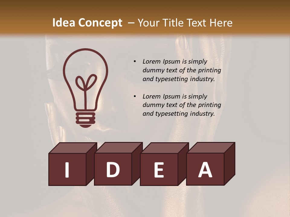 Jewellery Gilt Body PowerPoint Template