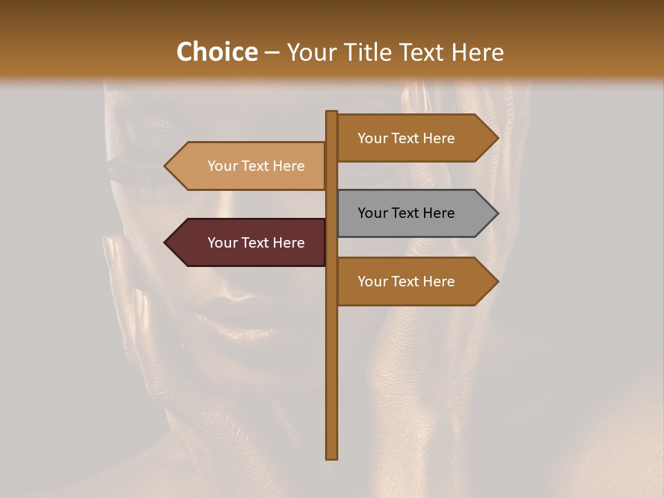 Jewellery Gilt Body PowerPoint Template