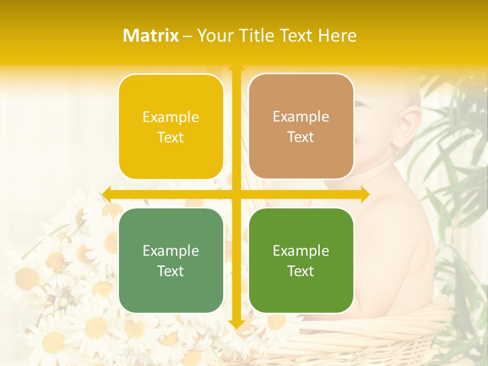 Bouquet Caucasian Home PowerPoint Template