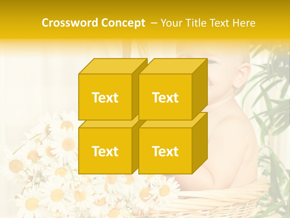 Bouquet Caucasian Home PowerPoint Template