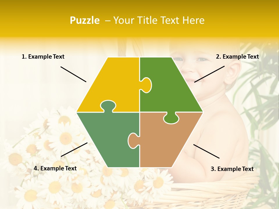 Bouquet Caucasian Home PowerPoint Template