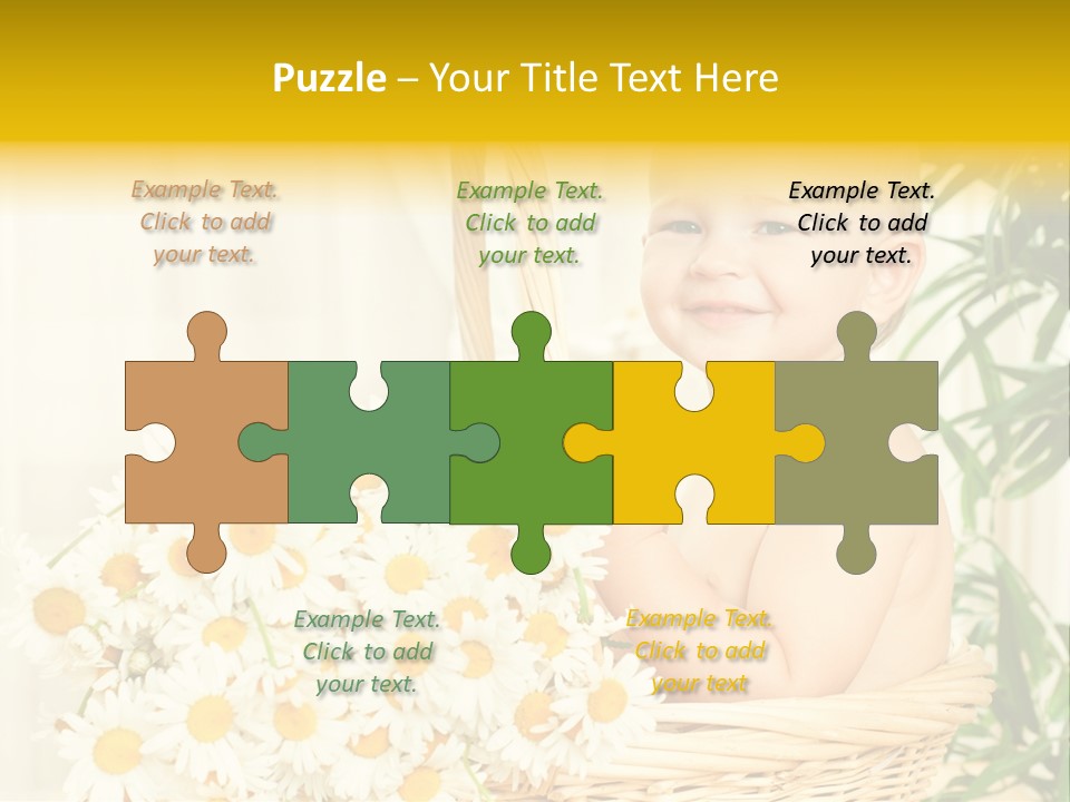 Bouquet Caucasian Home PowerPoint Template