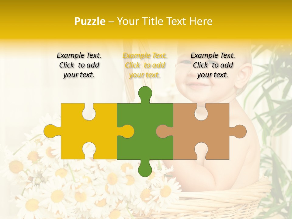 Bouquet Caucasian Home PowerPoint Template