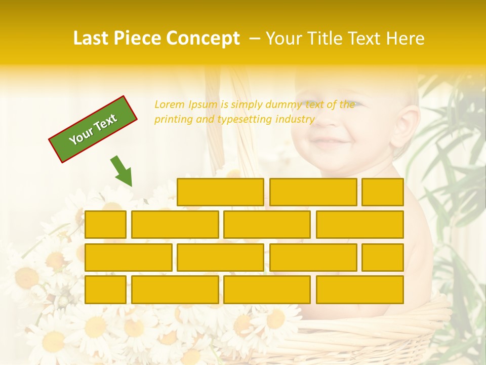 Bouquet Caucasian Home PowerPoint Template