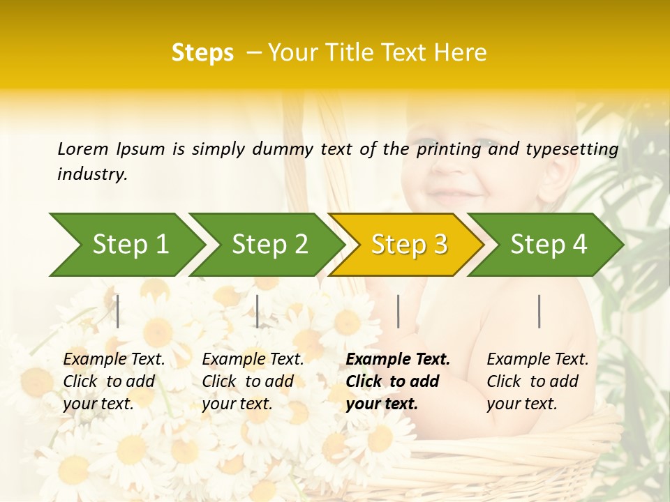 Bouquet Caucasian Home PowerPoint Template