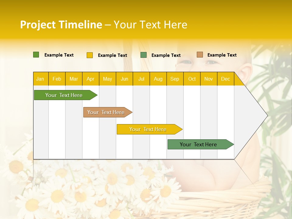 Bouquet Caucasian Home PowerPoint Template