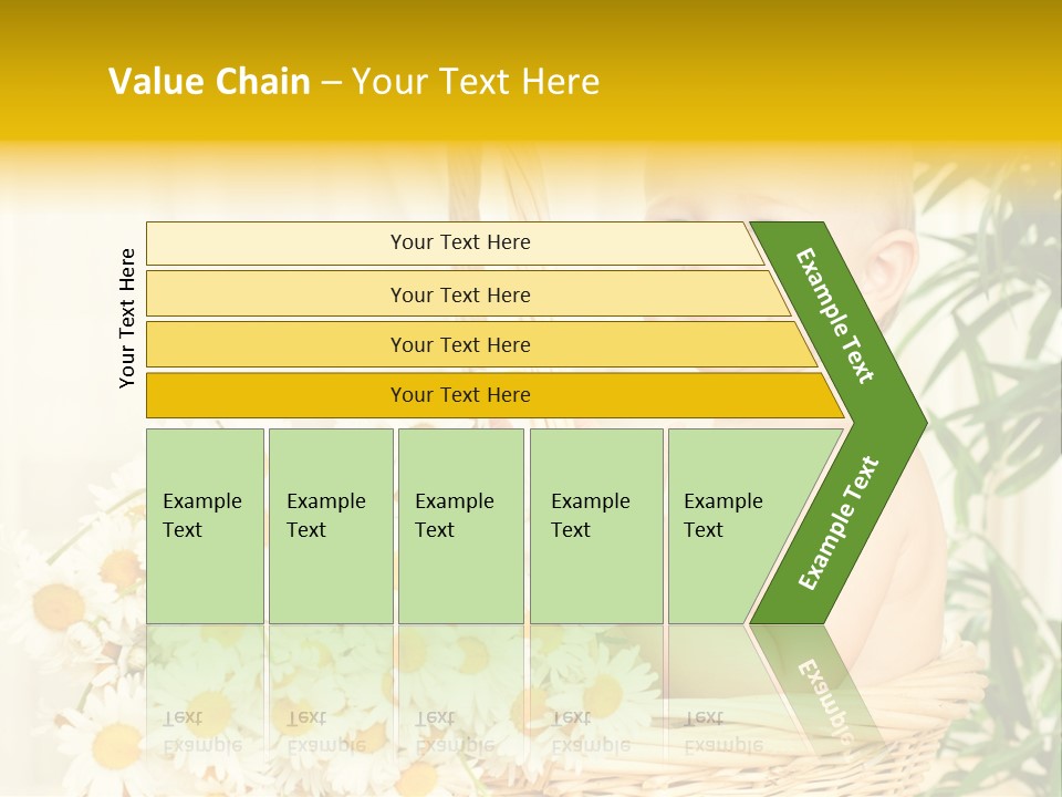 Bouquet Caucasian Home PowerPoint Template