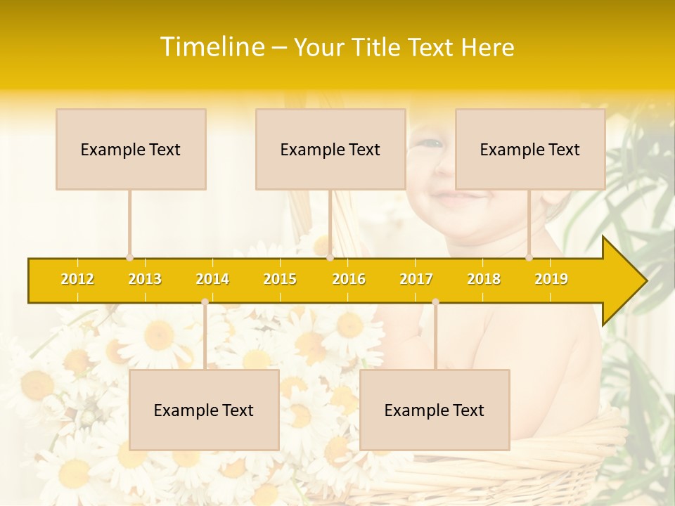 Bouquet Caucasian Home PowerPoint Template