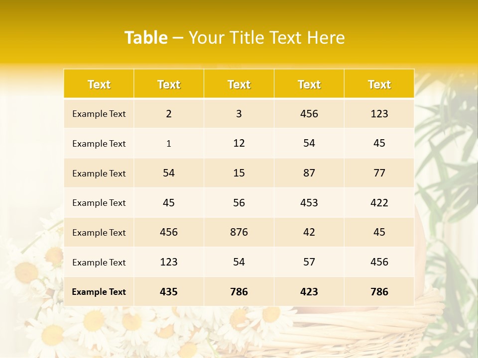 Bouquet Caucasian Home PowerPoint Template