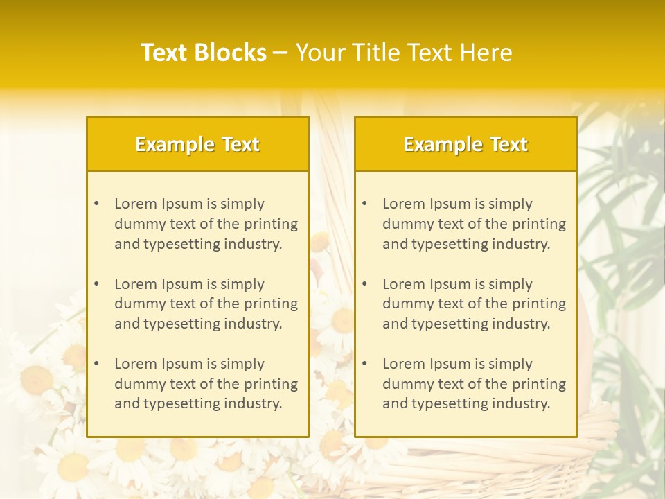 Bouquet Caucasian Home PowerPoint Template