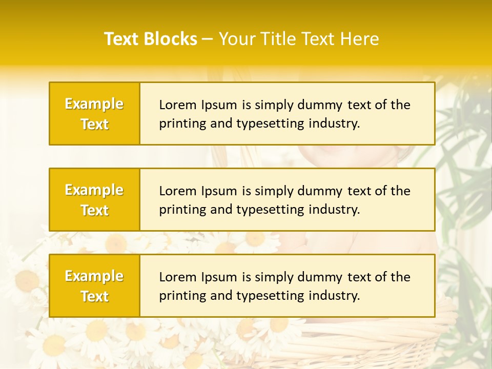 Bouquet Caucasian Home PowerPoint Template