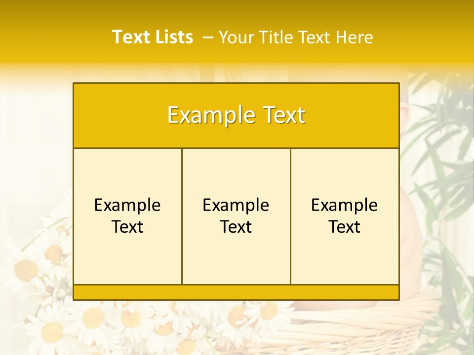 Bouquet Caucasian Home PowerPoint Template