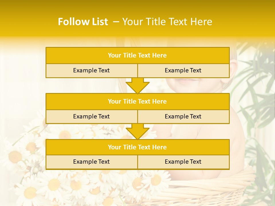 Bouquet Caucasian Home PowerPoint Template