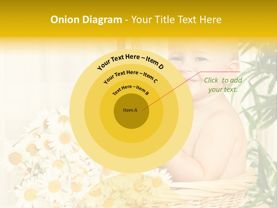 Bouquet Caucasian Home PowerPoint Template