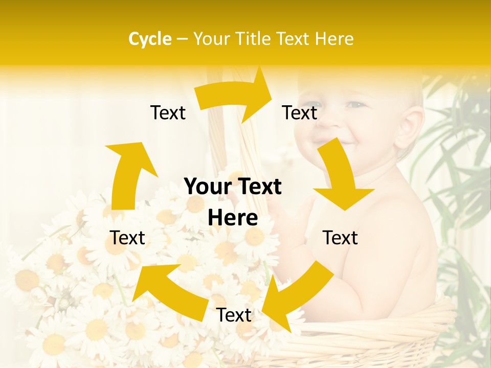 Bouquet Caucasian Home PowerPoint Template