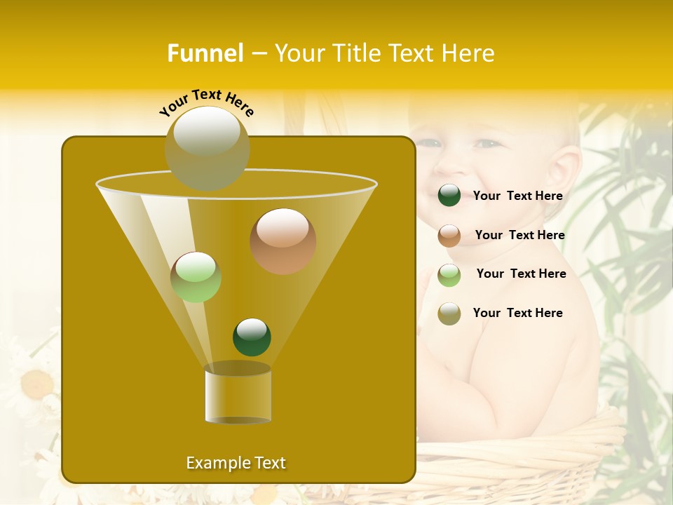 Bouquet Caucasian Home PowerPoint Template