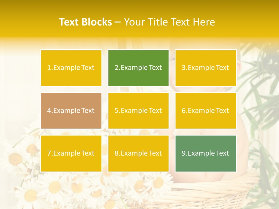 Bouquet Caucasian Home PowerPoint Template