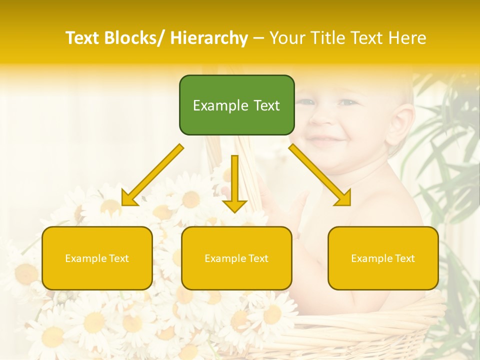 Bouquet Caucasian Home PowerPoint Template