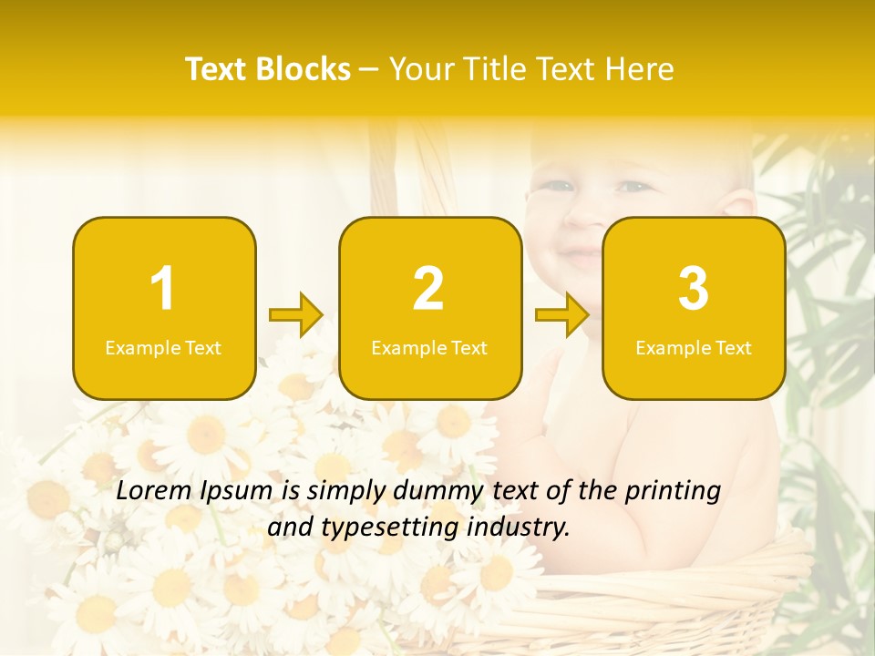 Bouquet Caucasian Home PowerPoint Template