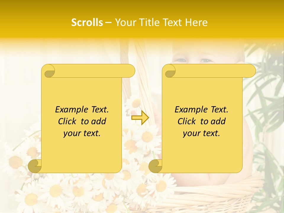 Bouquet Caucasian Home PowerPoint Template