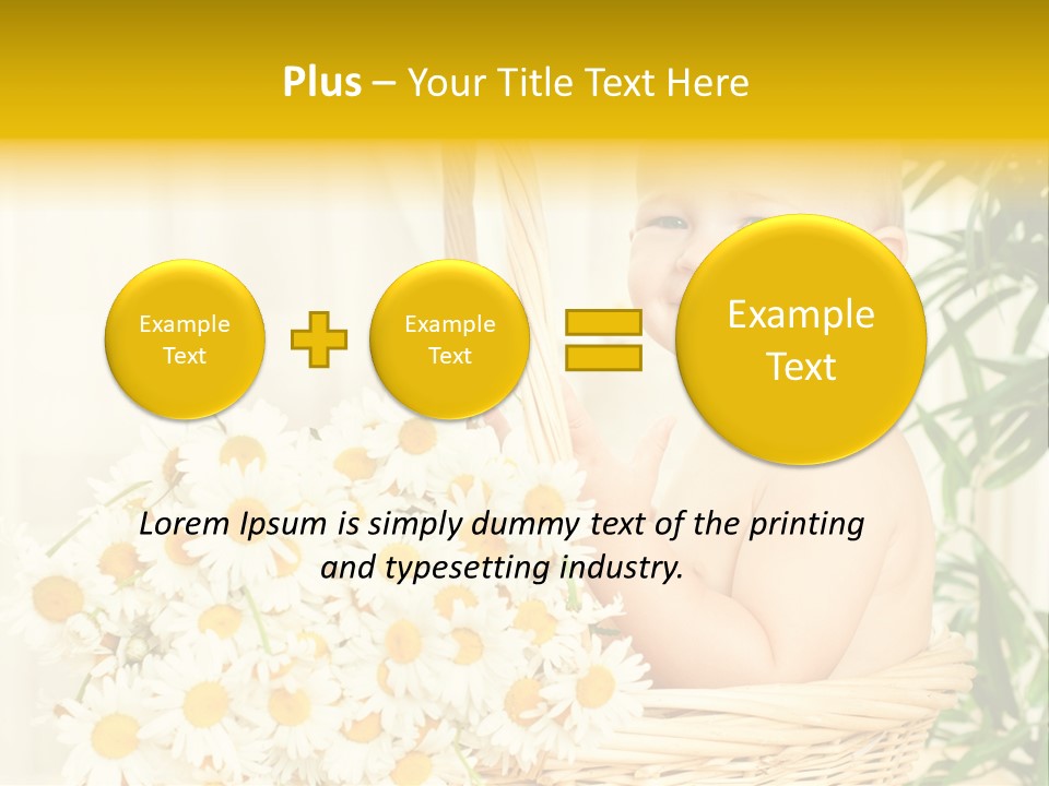 Bouquet Caucasian Home PowerPoint Template