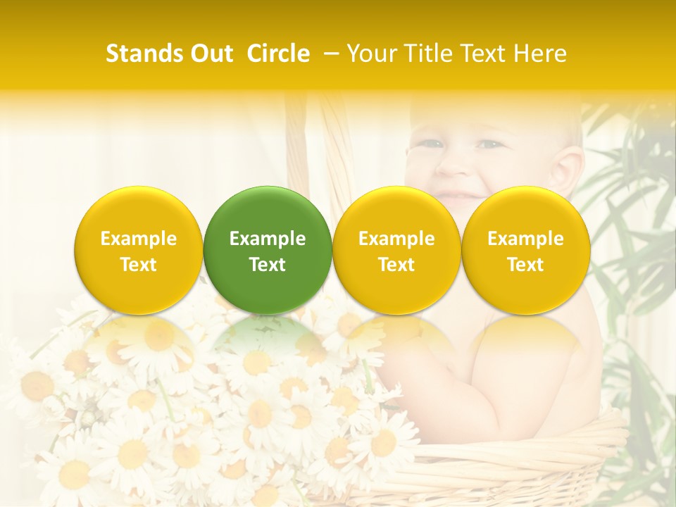 Bouquet Caucasian Home PowerPoint Template