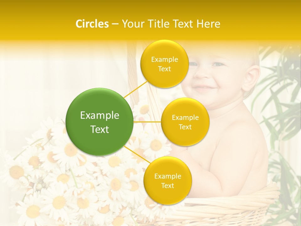 Bouquet Caucasian Home PowerPoint Template