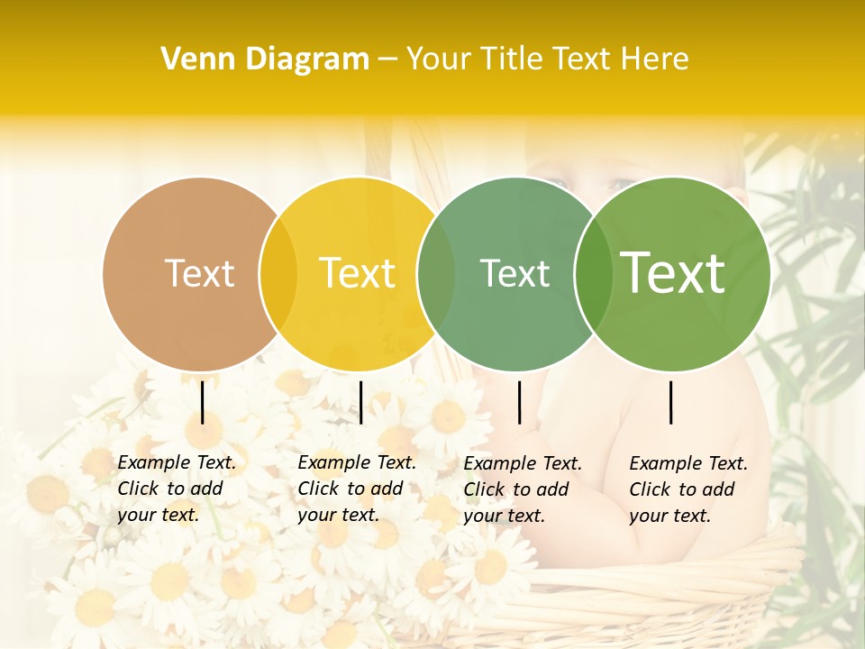 Bouquet Caucasian Home PowerPoint Template