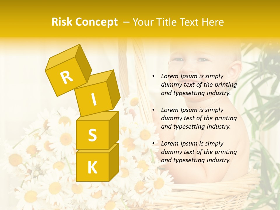 Bouquet Caucasian Home PowerPoint Template