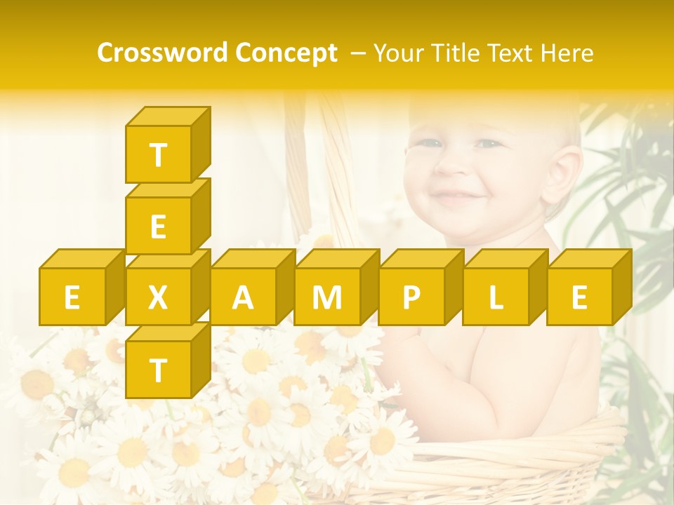 Bouquet Caucasian Home PowerPoint Template