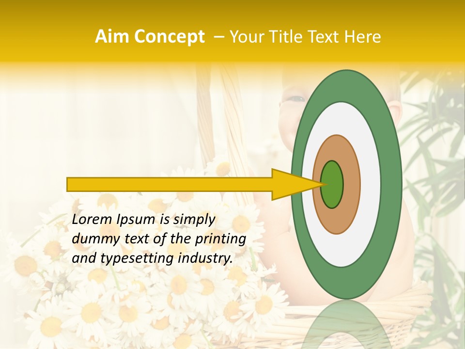 Bouquet Caucasian Home PowerPoint Template