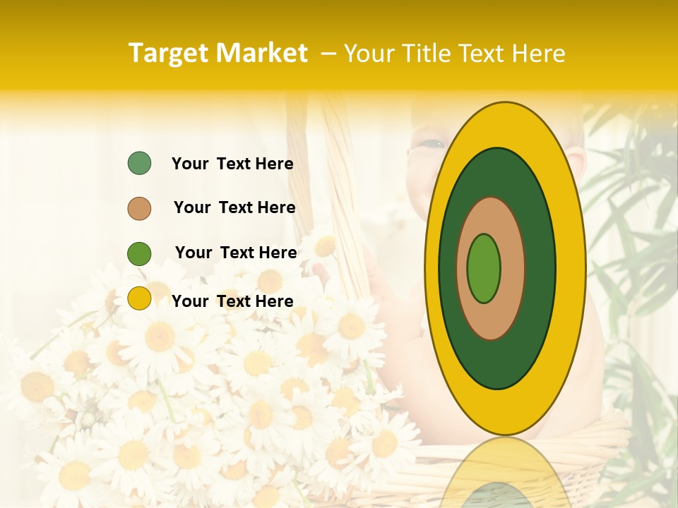 Bouquet Caucasian Home PowerPoint Template