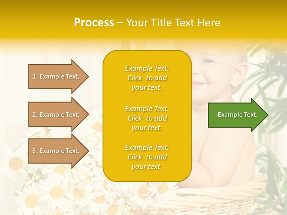 Bouquet Caucasian Home PowerPoint Template