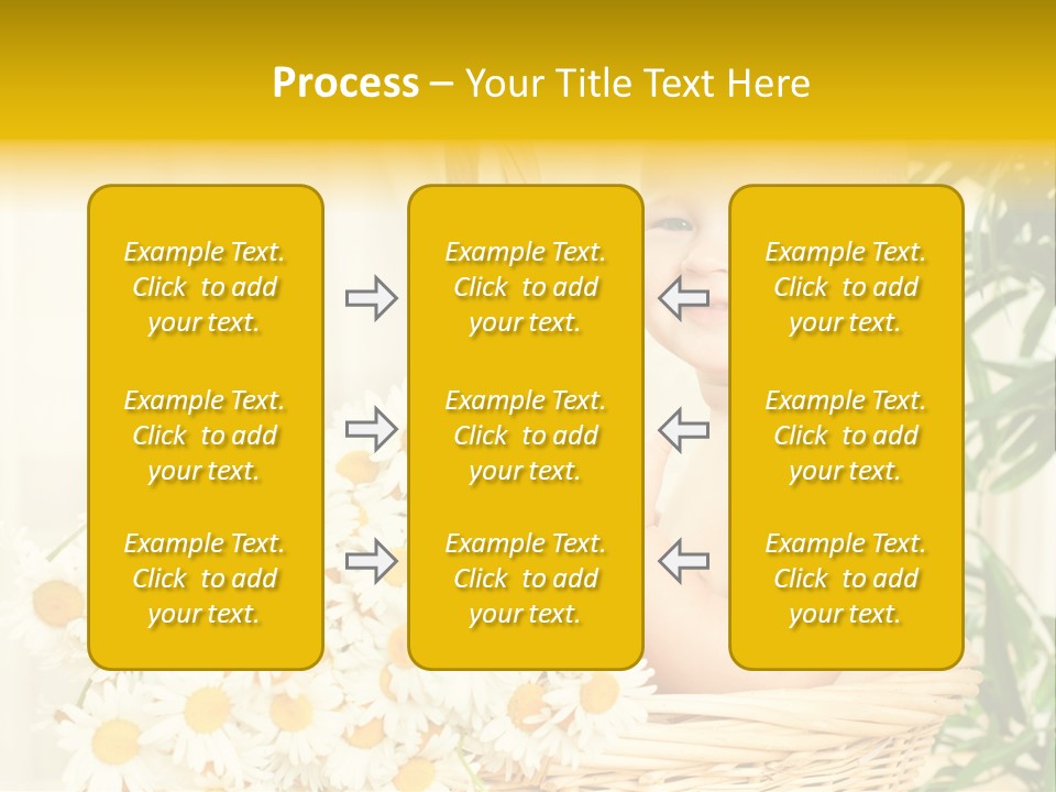 Bouquet Caucasian Home PowerPoint Template