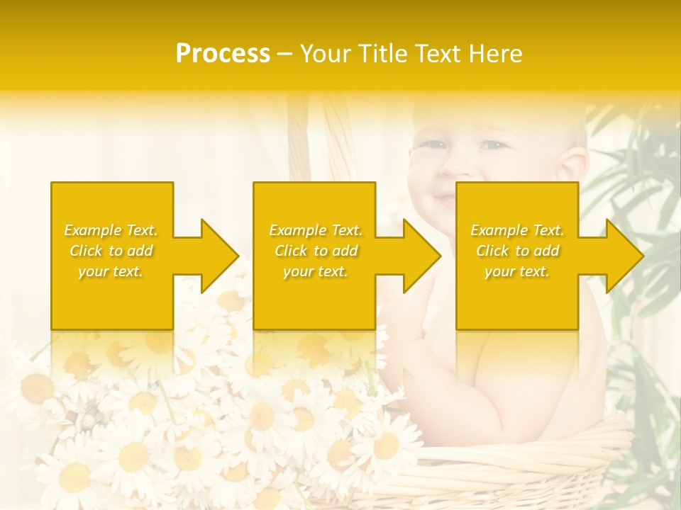 Bouquet Caucasian Home PowerPoint Template