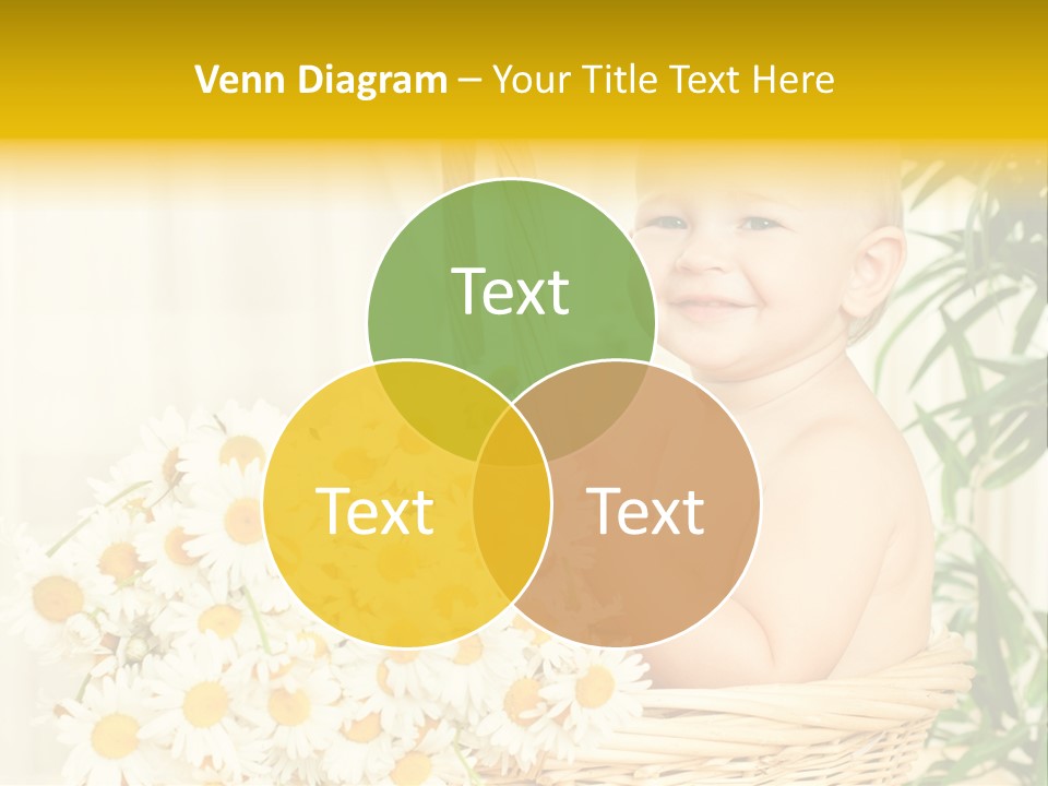 Bouquet Caucasian Home PowerPoint Template