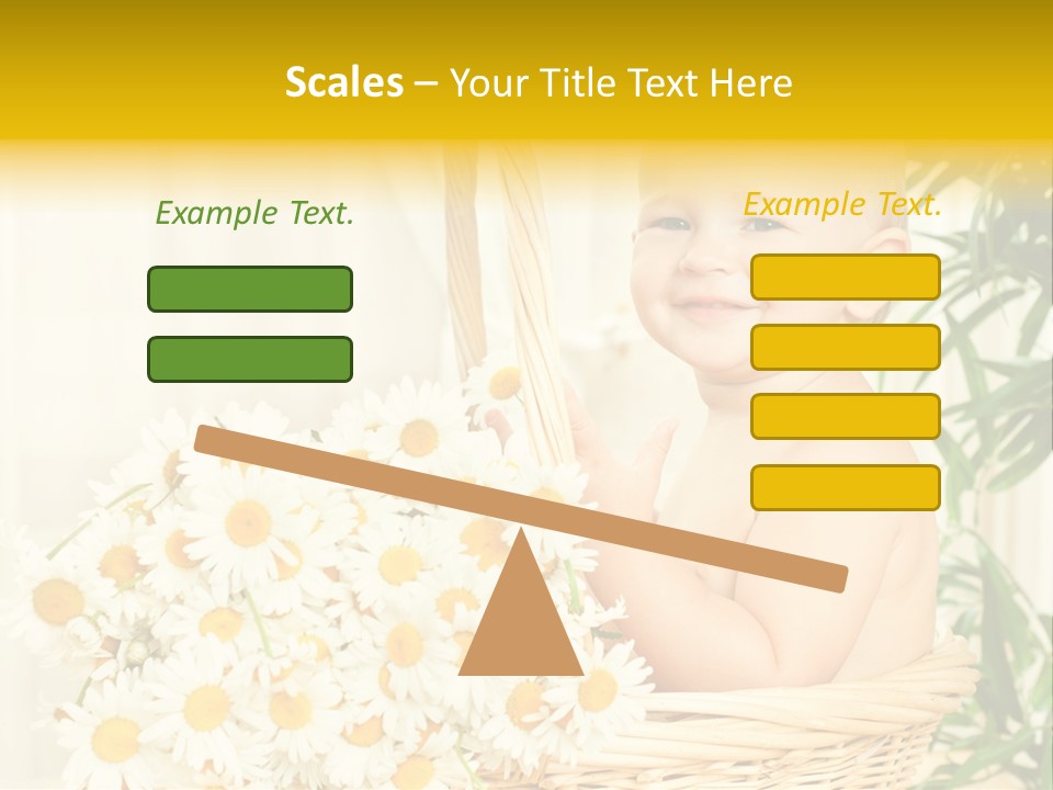 Bouquet Caucasian Home PowerPoint Template