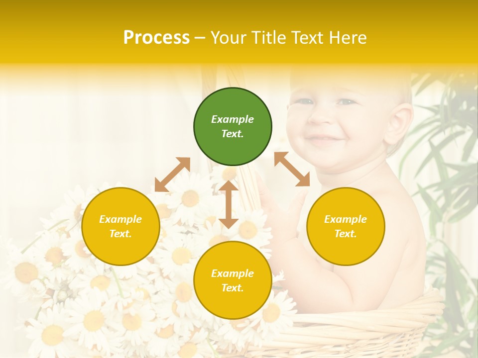 Bouquet Caucasian Home PowerPoint Template