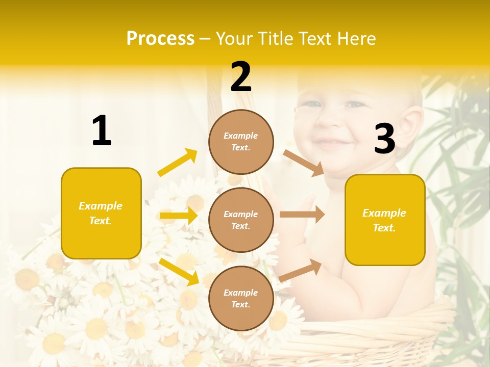 Bouquet Caucasian Home PowerPoint Template