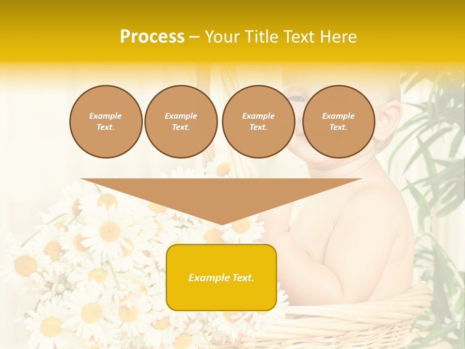 Bouquet Caucasian Home PowerPoint Template