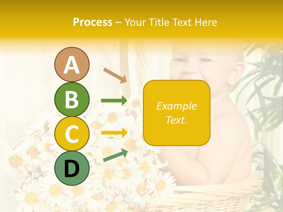 Bouquet Caucasian Home PowerPoint Template