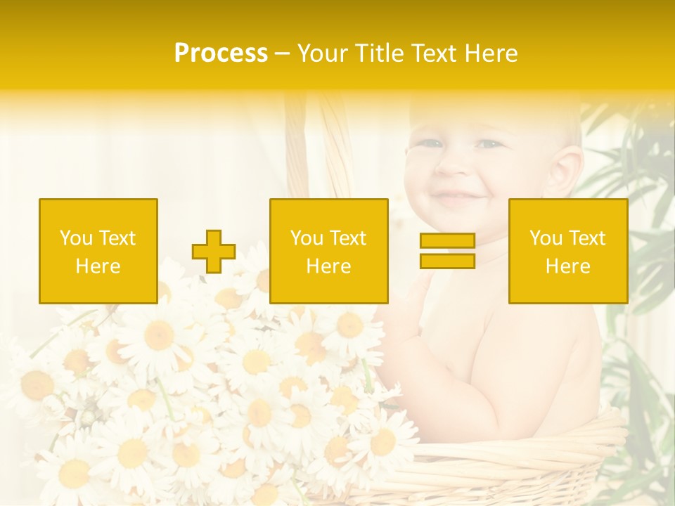 Bouquet Caucasian Home PowerPoint Template