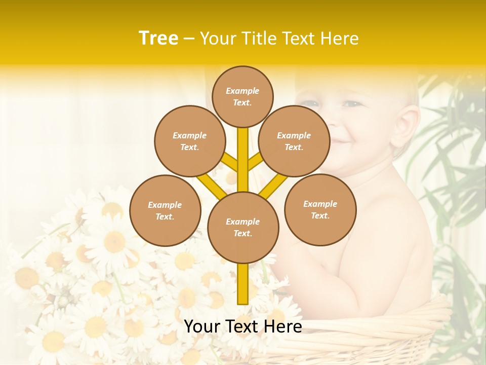 Bouquet Caucasian Home PowerPoint Template