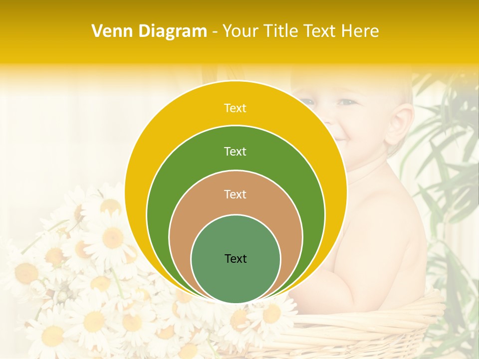 Bouquet Caucasian Home PowerPoint Template