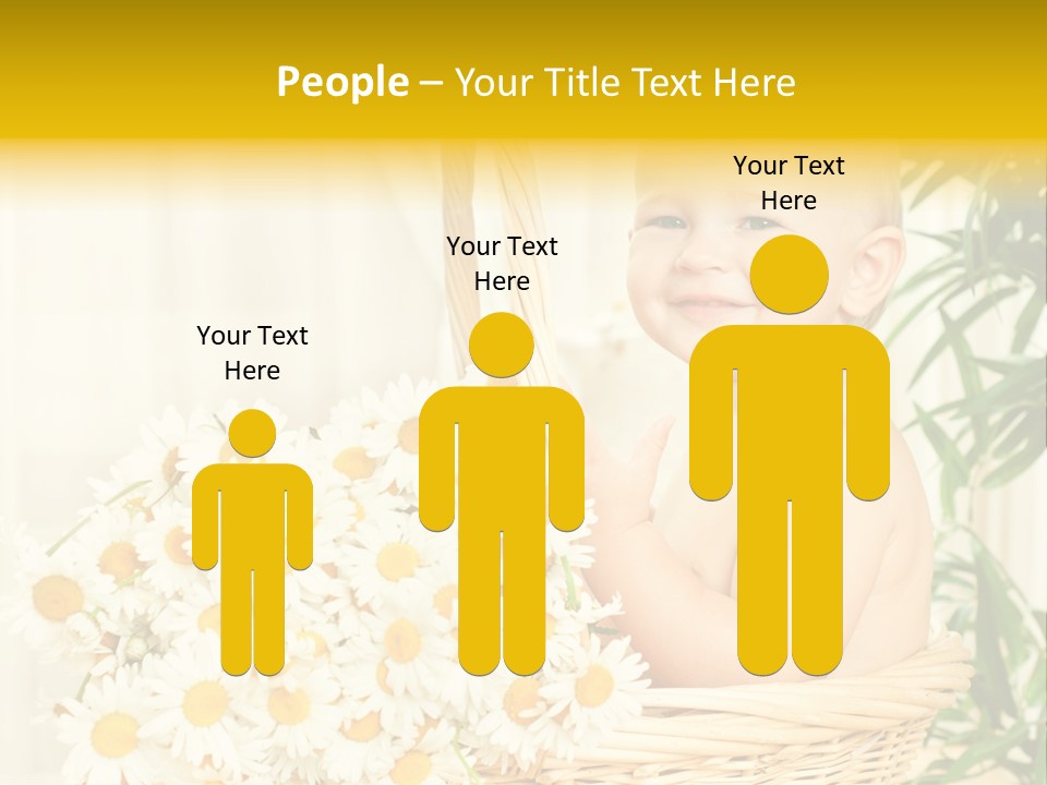 Bouquet Caucasian Home PowerPoint Template