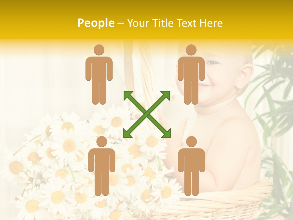 Bouquet Caucasian Home PowerPoint Template