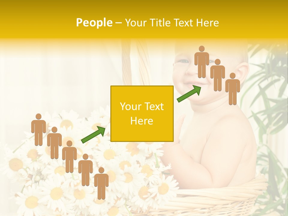 Bouquet Caucasian Home PowerPoint Template