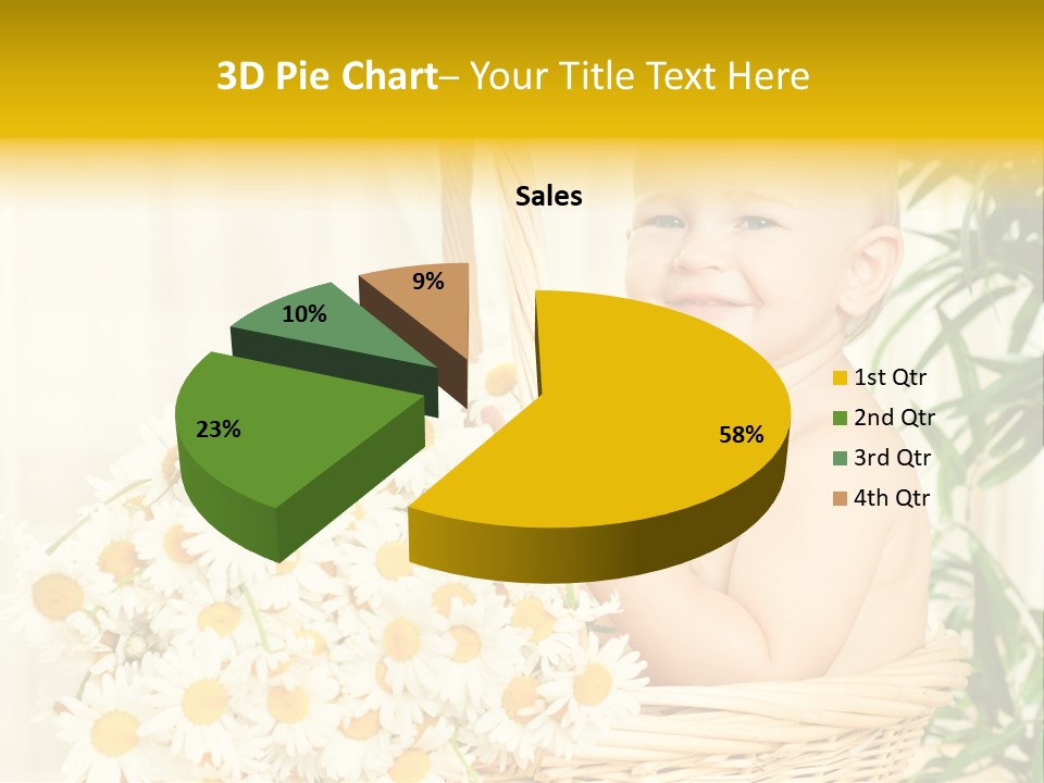 Bouquet Caucasian Home PowerPoint Template